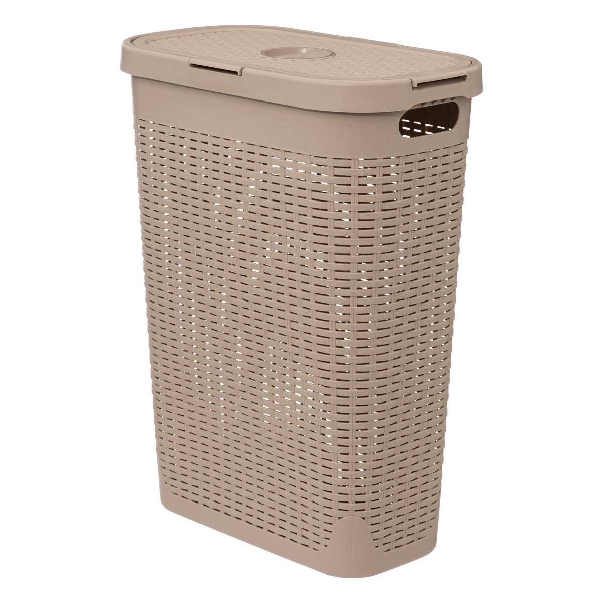 Corbeille Rotin Blanc 5 Five Simply Smart Corb Slim 40L - Rangement Déco
