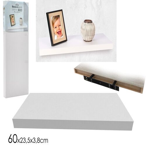 SUPPORTO DI STOCCAGGIO Mensola Muro Bianca Autoportante Scaffale EUR 18 - Foto 6