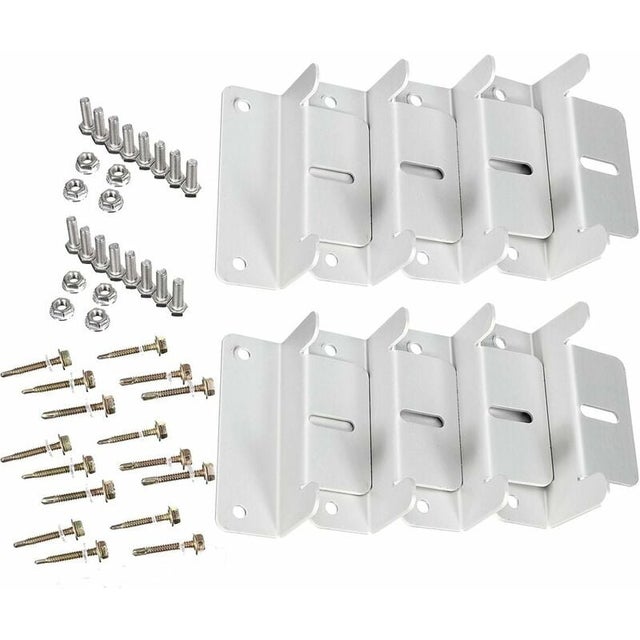 Lot de 2 systèmes de fixation en forme de Z pour montage de panneau solaire, pour caravane, bateau, voiture, camion, domicile, montage hors-réseau sur