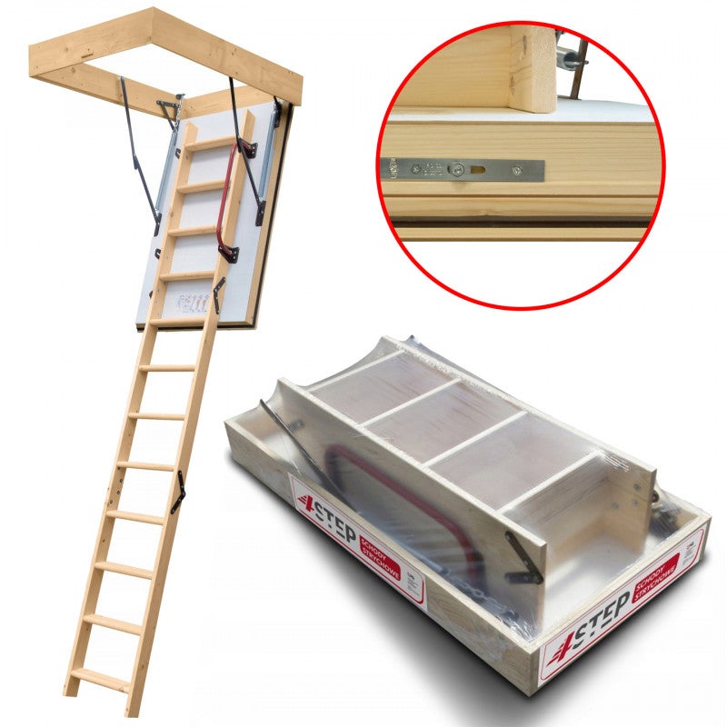 Drewniane schody strychowe 4Step EXTREME 112x60 76mm