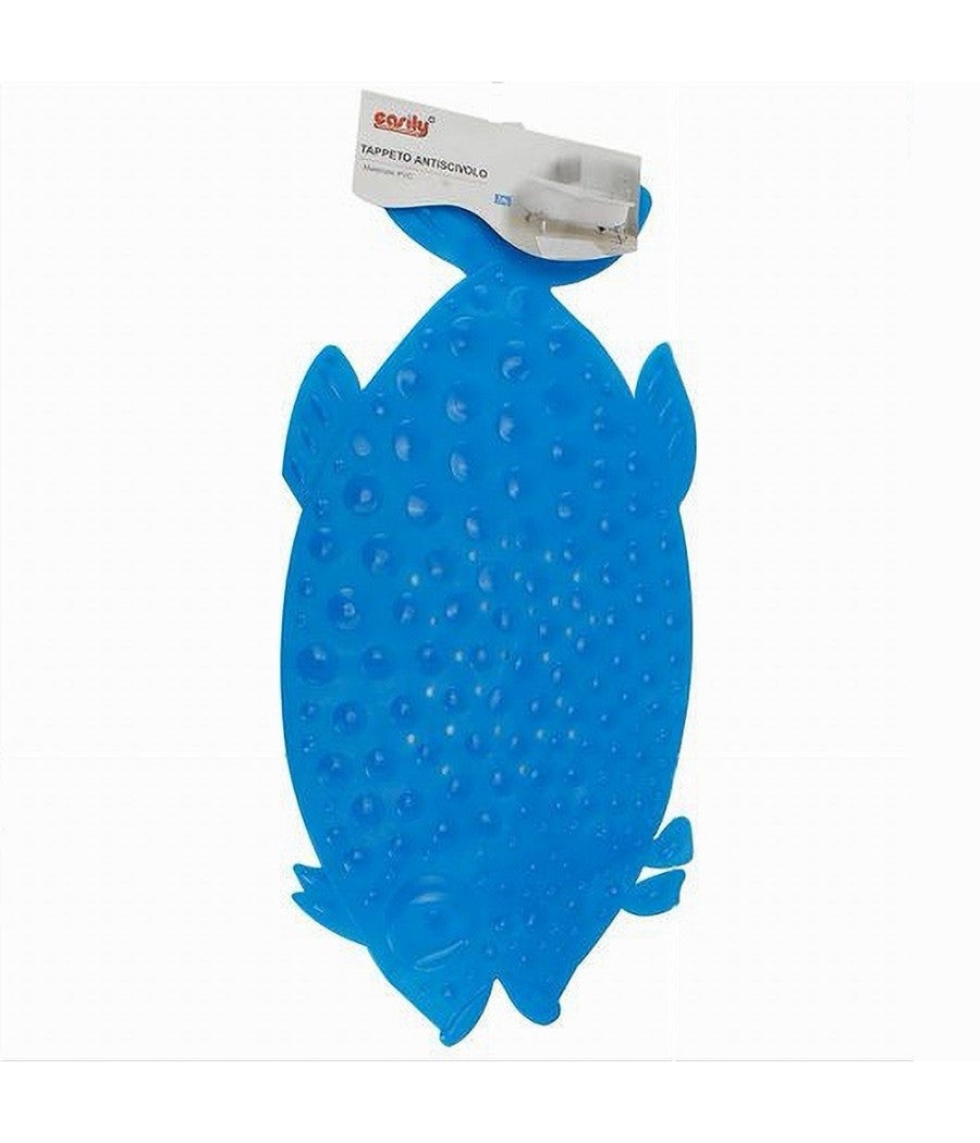 Tappetino Antiscivolo Per Vasca Ridder Nettuno 38x72 Cm | Blu TPE Made In Germany Con 126 Ventose - 2