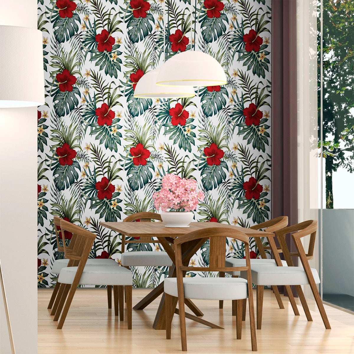 Adesivo carta da parati tropicale Porto Velho - Sticker adesivo - adesivi murali - 40x40cm - 3