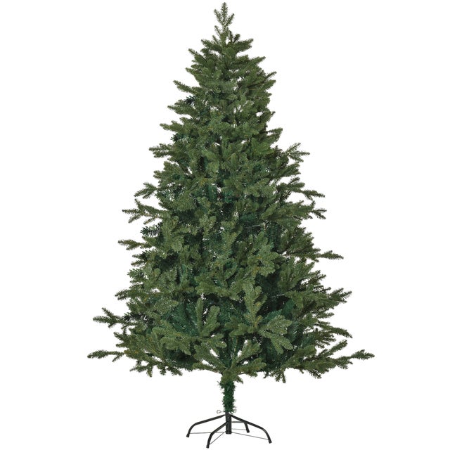 Árbol de Navidad artificial 1,8 m Árbol de Navidad Abeto PVC PE Metal Verde Ø120 x 180 cm