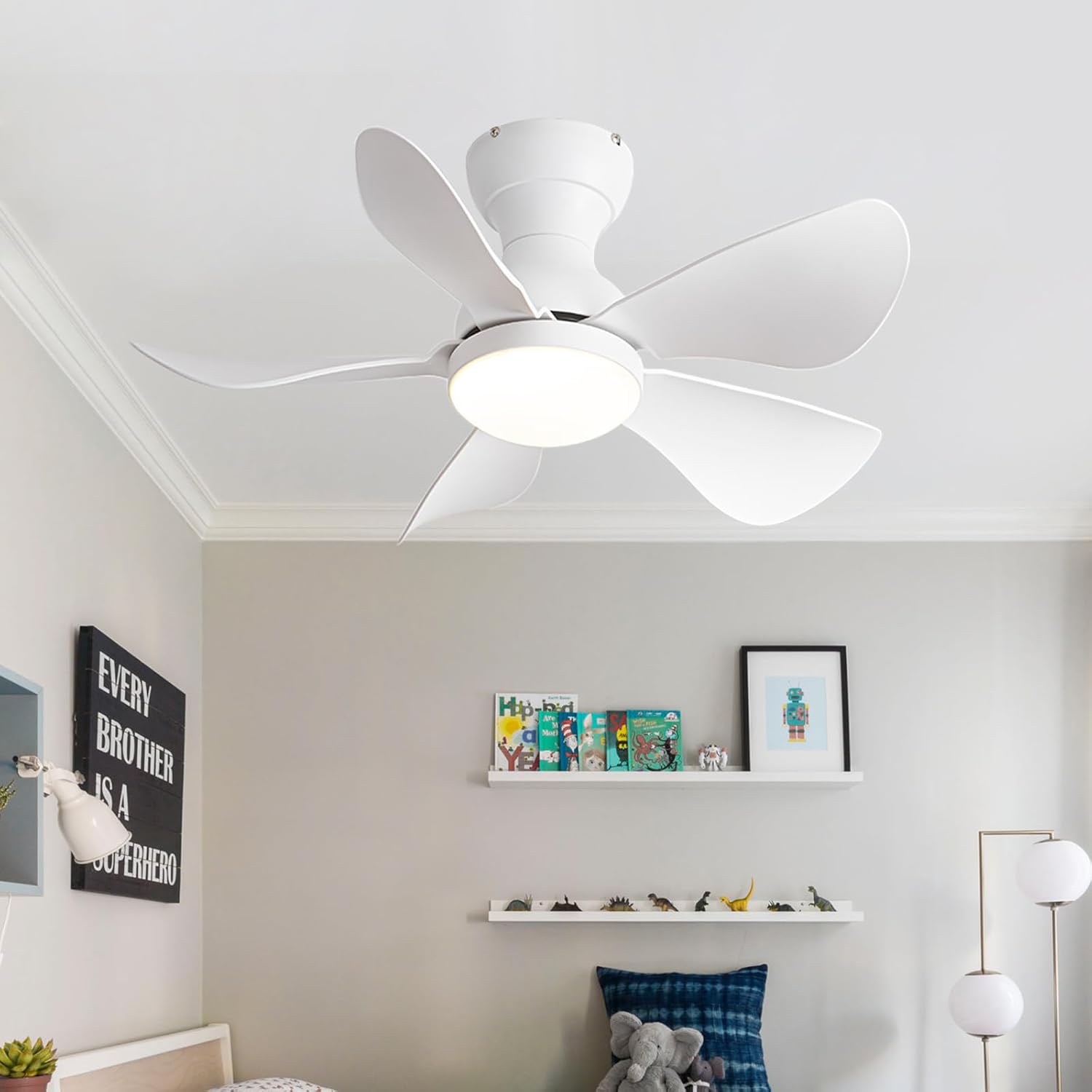 Ventilatore da Soffitto con luce Perenz 7198 CR CT Cromo - 132 cm, 3