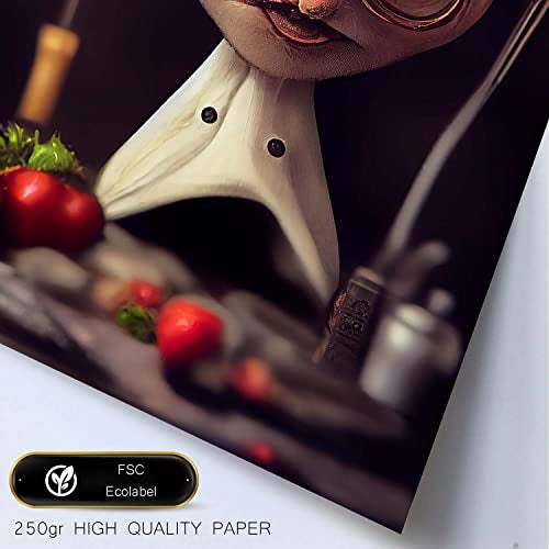 Nacnic Set De 3 Posters Nutrición Al Estilo De T Burton Ilustraciones De Profesiones Y Oficios Inspiradas En Arte Gótico Diseño Y A3 Marcos Blanco - 4