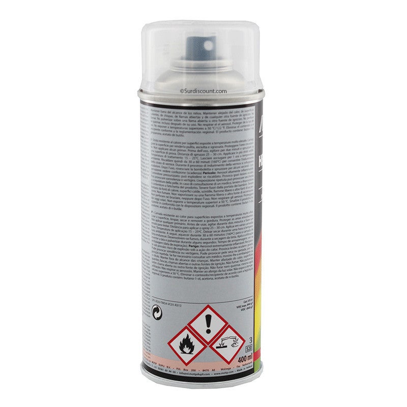 Vernis transparent Hautes températures 800°C mat 400ml MOTIP - 3