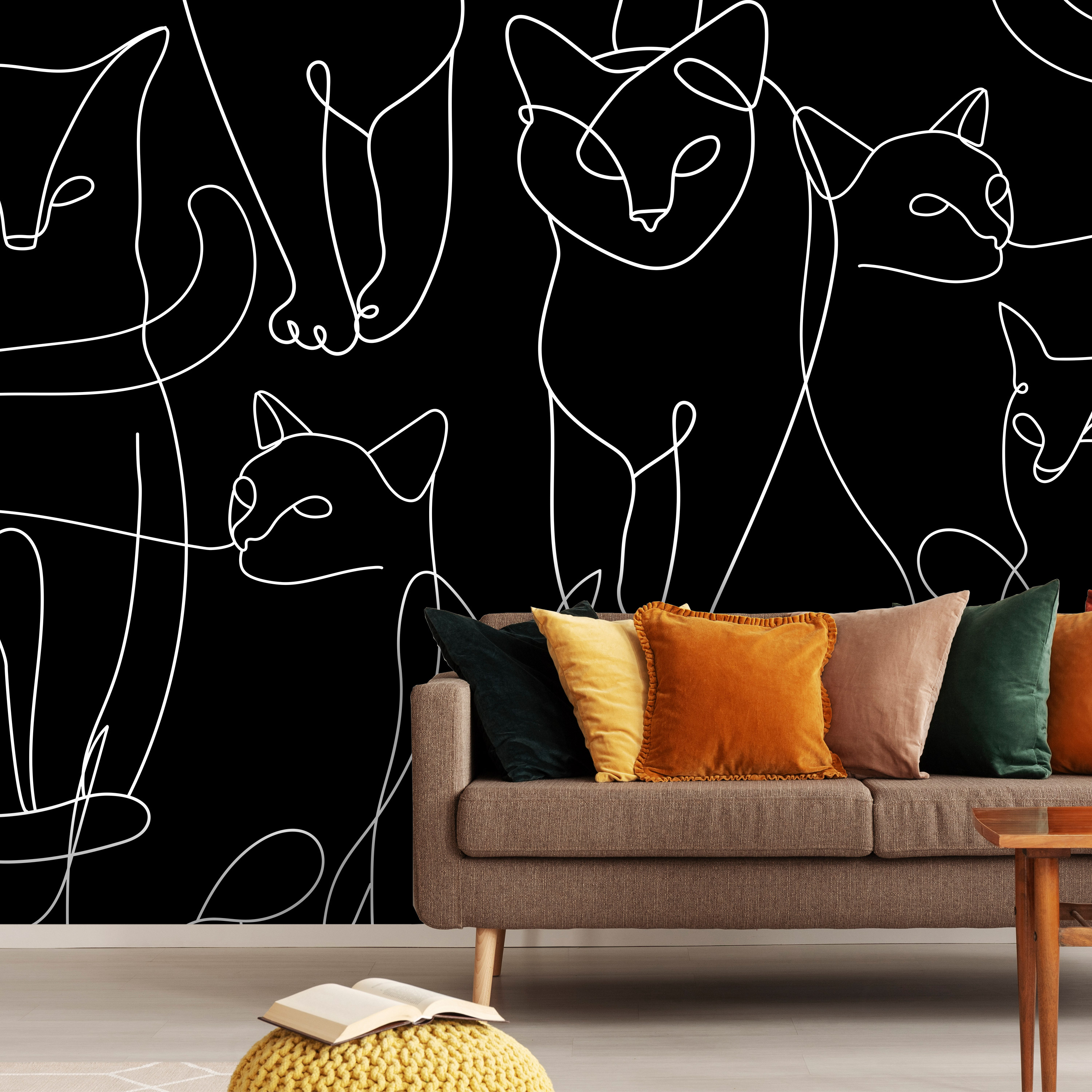 Papier peint Habitudes des chats Première variante [150x105] Leroy Merlin