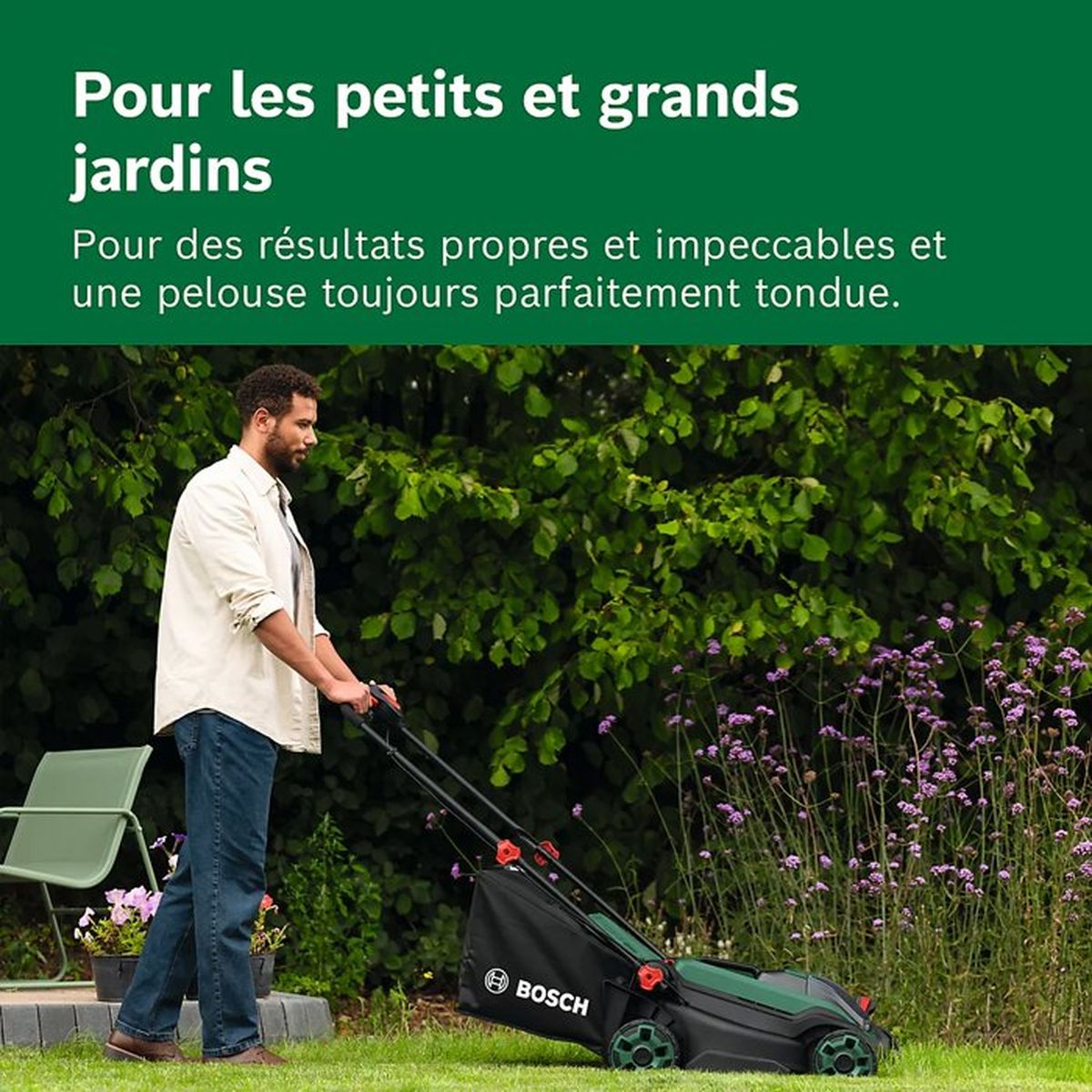 Tondeuse sans fil Bosch ROTAK18V2-38 38 cm 2x18V 4,0Ah 40 L 6 hauteurs - 4