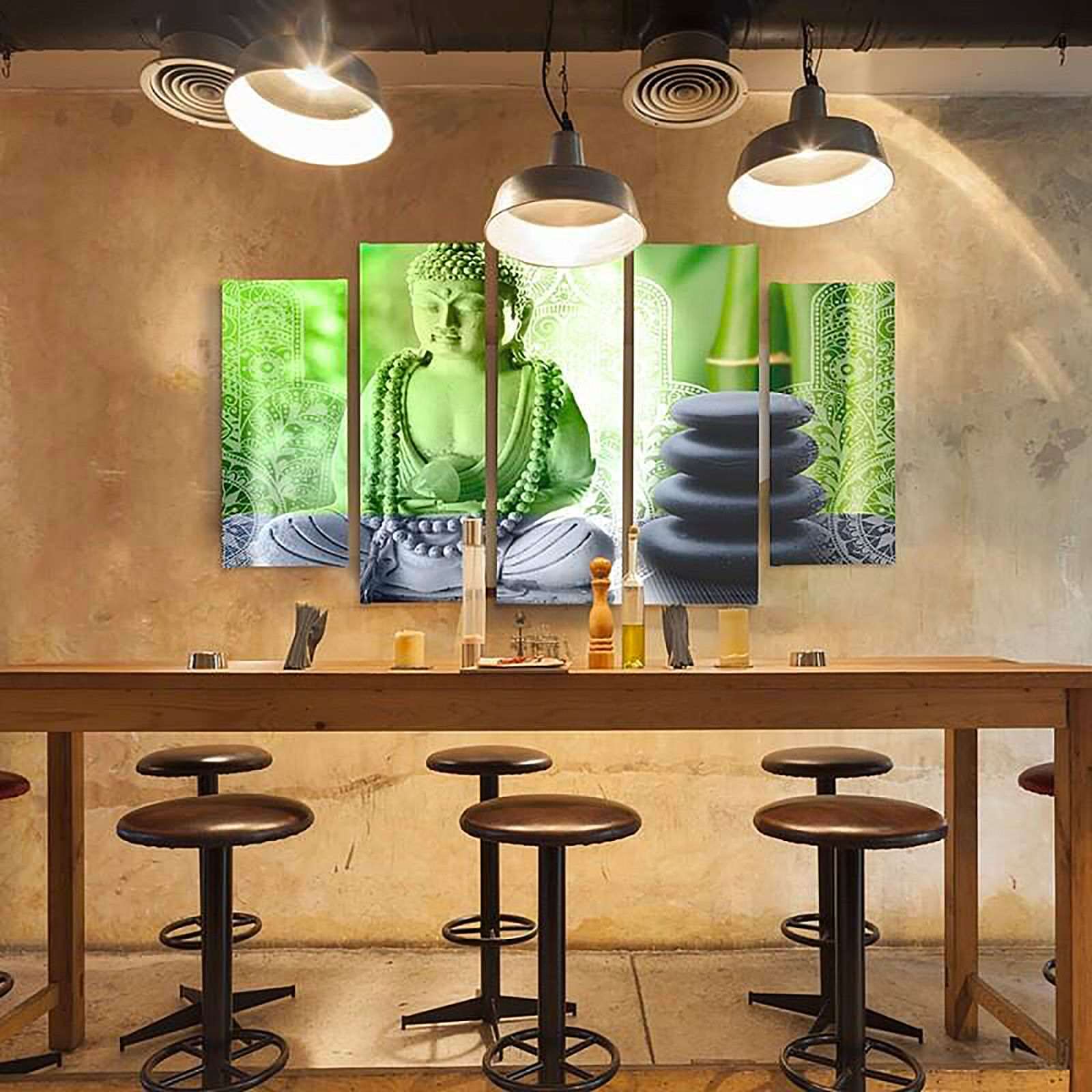 Tableau bouddha et pierres - 150 x 100 cm - 3