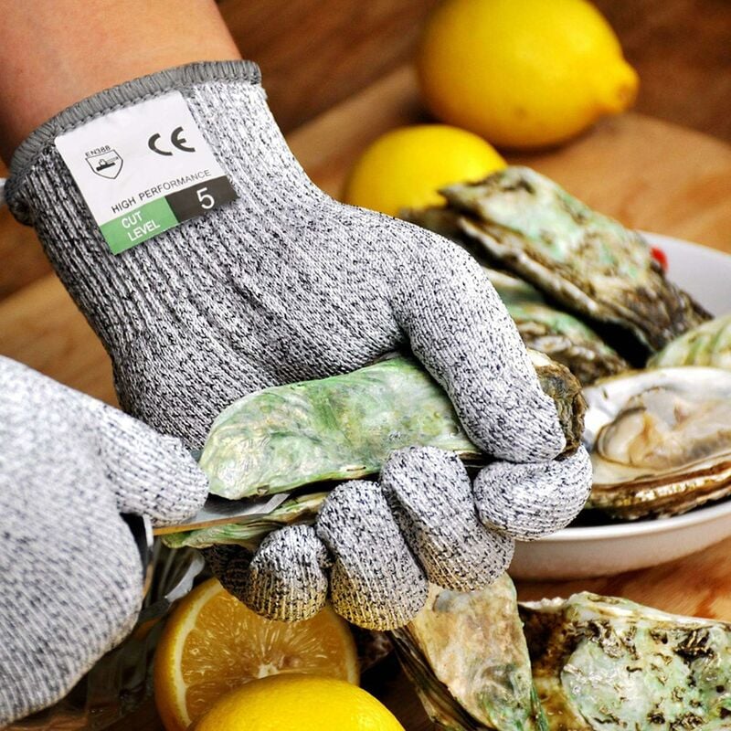 Une paire de gants anti-coupure grade 5, cuisine de qualité alimentaire protection anti-coupure abattage jardinage pêche gants de travail du bois XL - 4