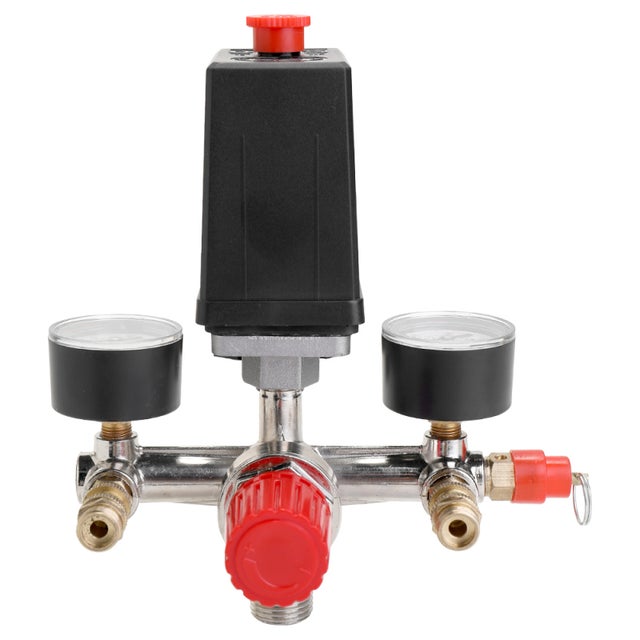 Pressostat Pour Compresseur D'Air 6-8 Bar - 1/4-19 BSPT - DC 12V-48V / AC 110V-220V - Commande Automatique De Pression