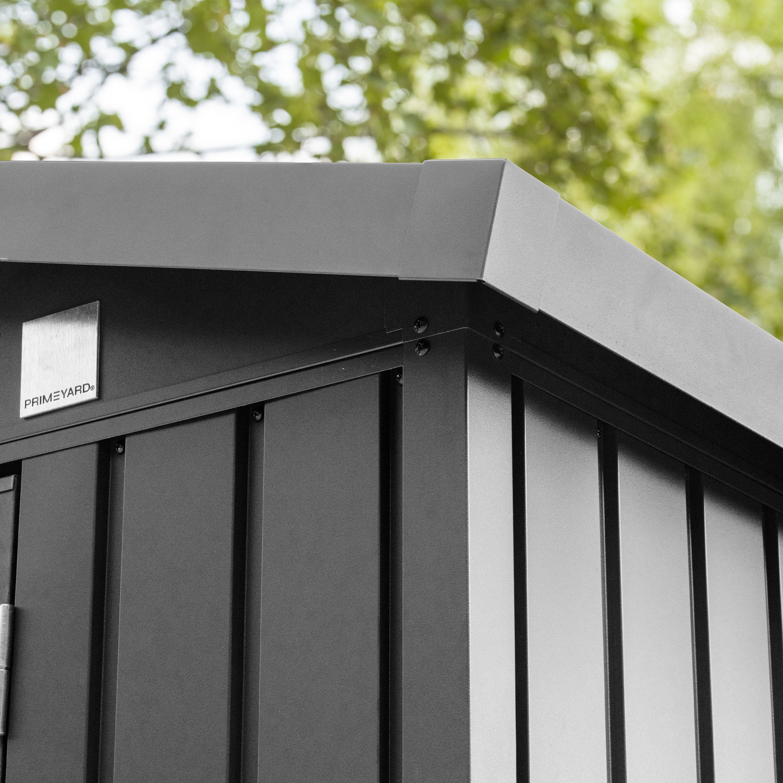 GFP Primeyard Casetta da giardino metallo 150x120x205 cm Armadio da esterno per attrezzi antracite - 5