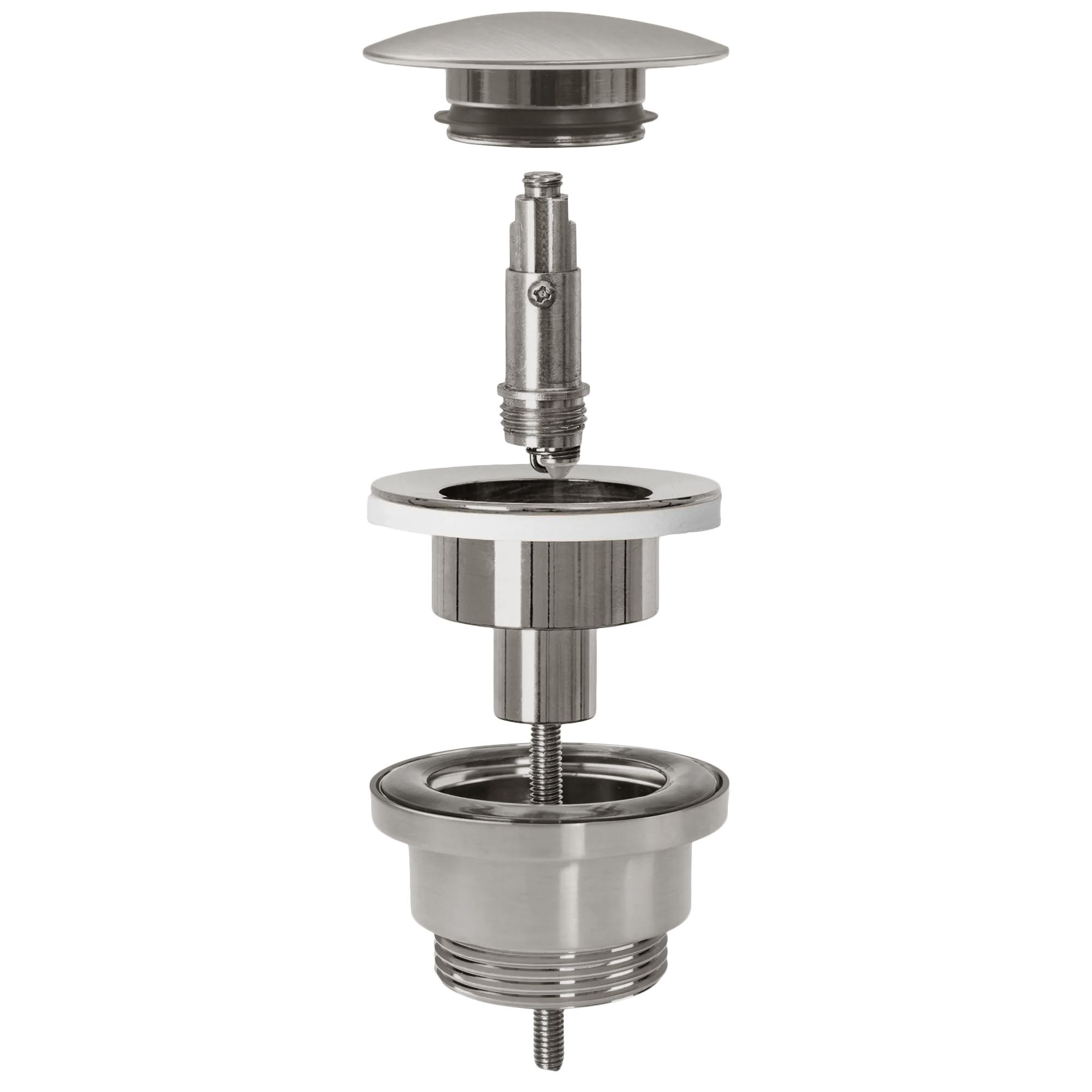 BONDE DE LAVABO UNIVERSEL REA KLIK-KLAK BRUSH NICKEL 6,4X6,4X13CM - 2
