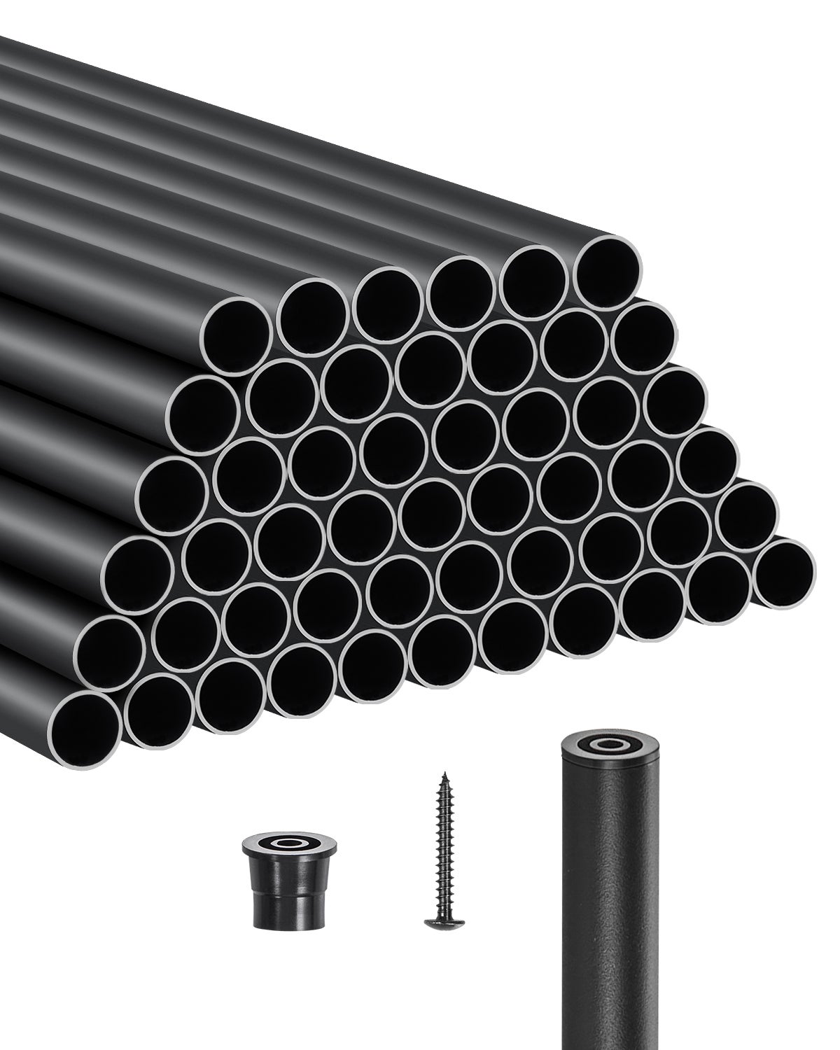 Zestaw drążek balustrady schodowej 51 szt. φ19x660mm pręt dekoracyjny pręt okrągły aluminiowy VEVOR