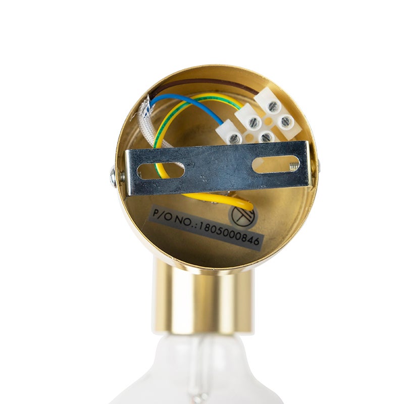 Qazqa moderne applique murale intelligente - Facil - doré/laiton, ampoule led 4.9w, e27, dimmable, 6.6cm, idéal pour la salle à - 9