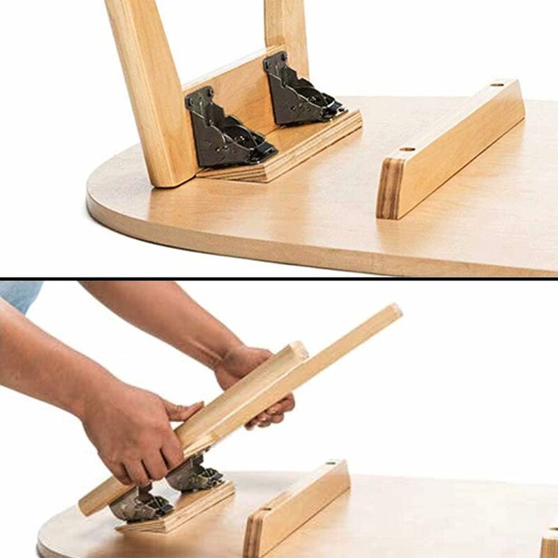 4 charnières autobloquantes, supports de support pliants et goussets pour pieds pliants banc pliant - 4