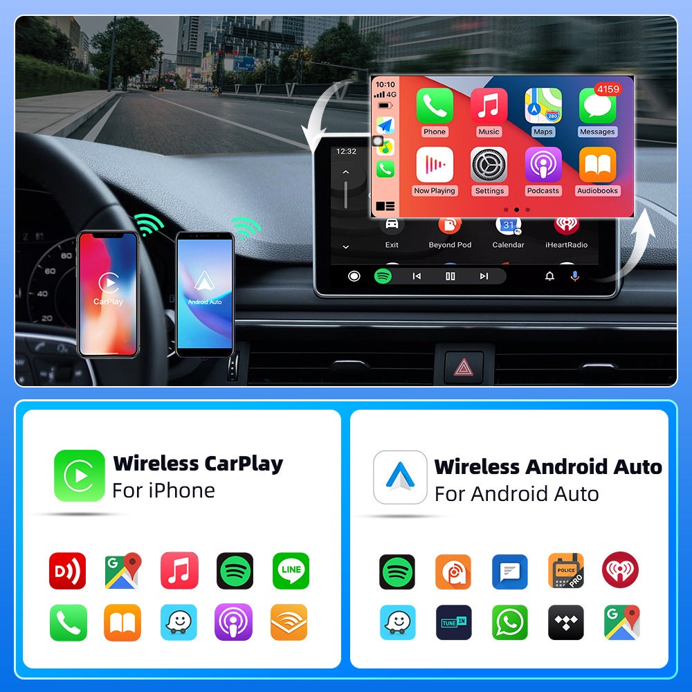 Adaptateur CarPlay sans fil pour iPhone, mise à niveau 2025&nbsp;: filaire vers sans fil avec extension USB-A et Type-C, Plug and Play - 9