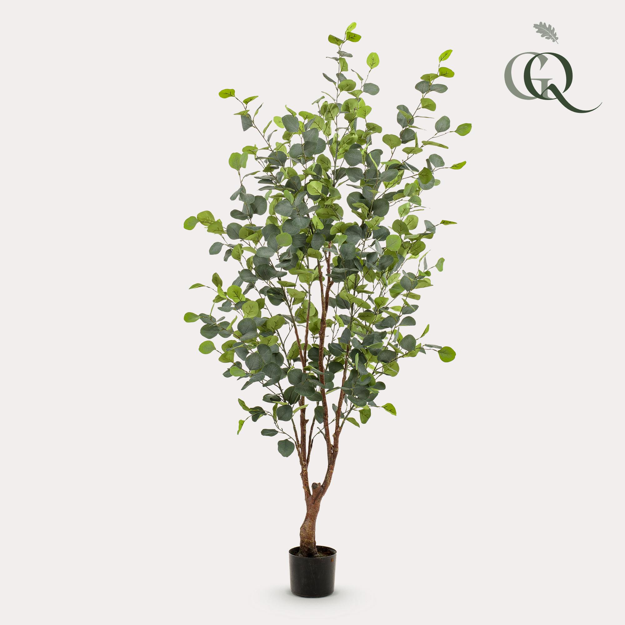 Sztuczna roślina Eukaliptus – niebieski gumożer – 140 cm – elegancka dekoracja