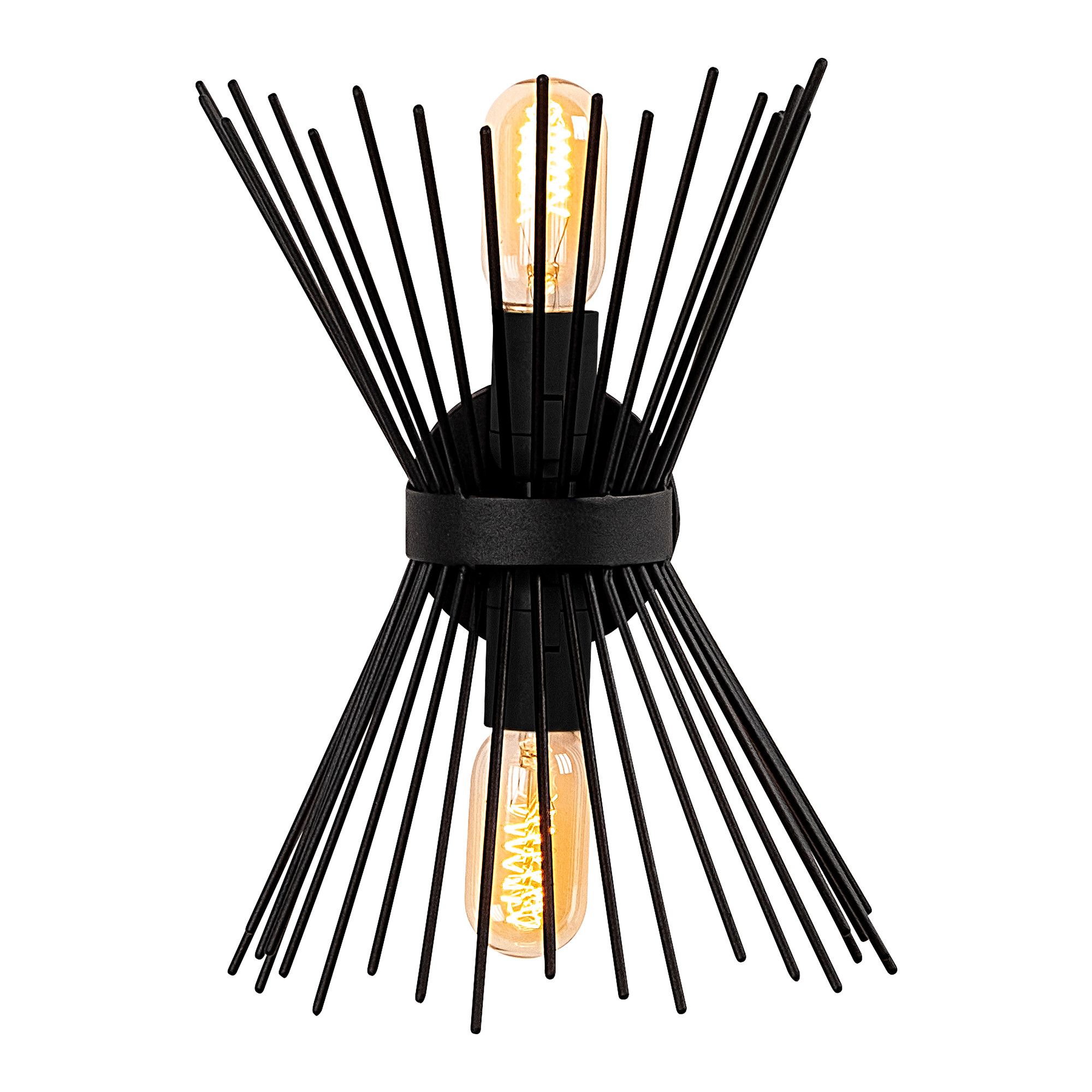 Aplica KIRPI 3091, negru, metal, 23x33 cm