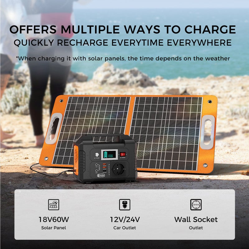 FLASHFISH E200 Station Électrique Portable 200W Batterie Externe Solaire 151Wh Générateur Camping 40800mAh - 5