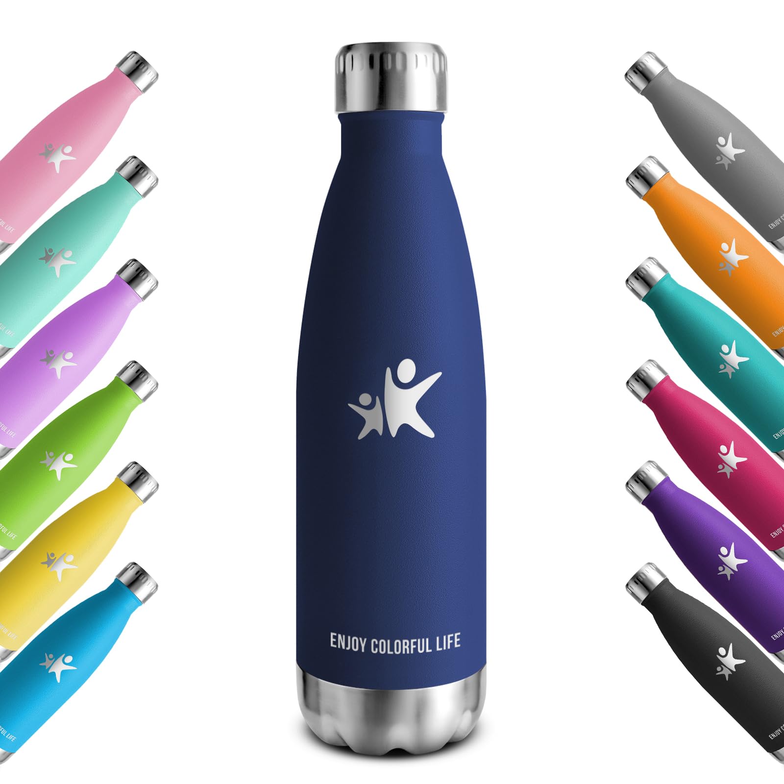 HASLE OUTFITTERS Borraccia Termica In Acciaio Inox 2 In 1: Con Coperchio A Cannuccia E Beccuccio, Per Palestra, Trekking E Campeggio, Mantiene L'acqua Fredda 24 Ore (blu, 800ml)