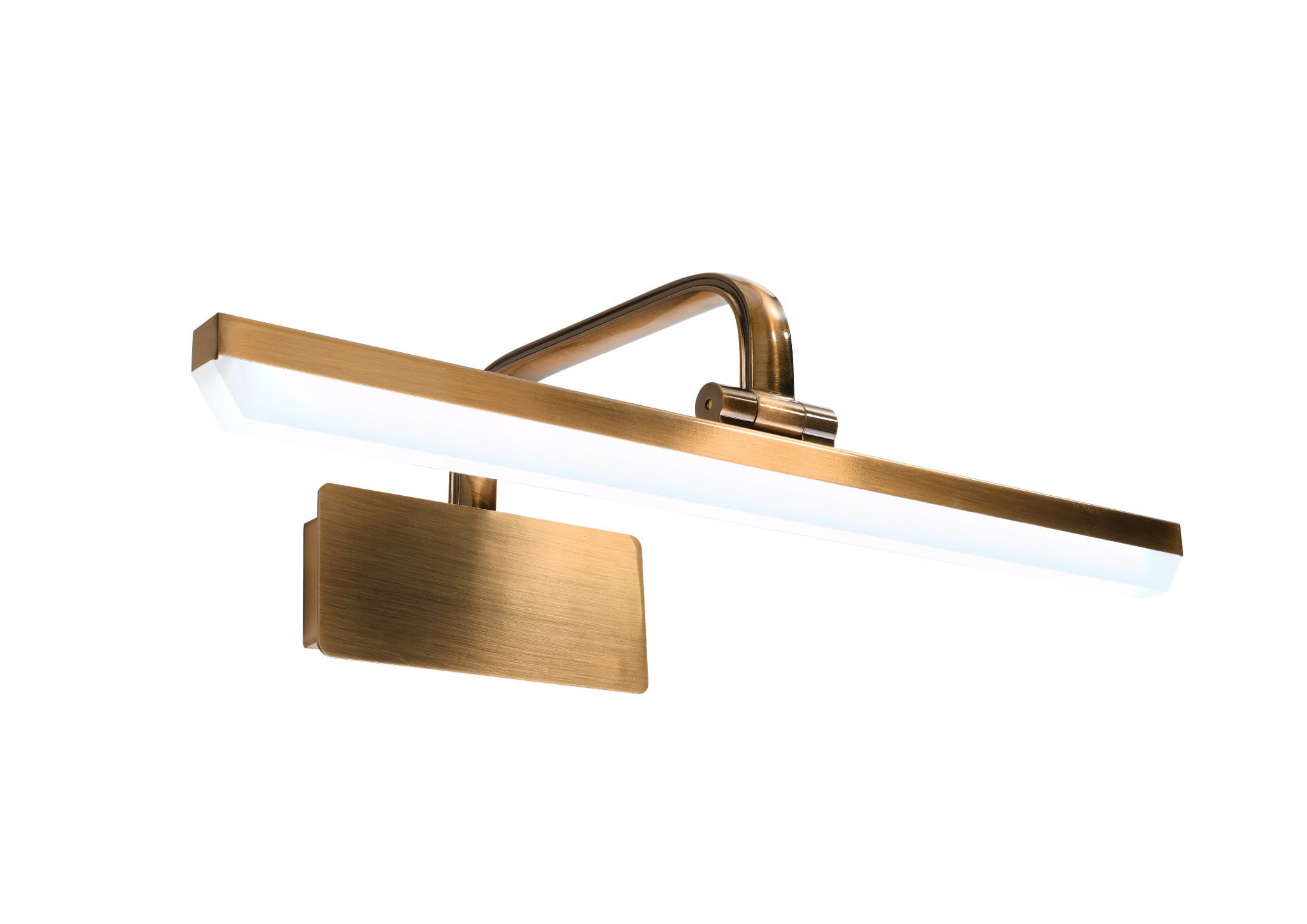 Kinkiet HANG LED 8W Neutralna biel 390lm mosiądz-złoty-biały wym: 13x43x22 cm IP20 Candellux