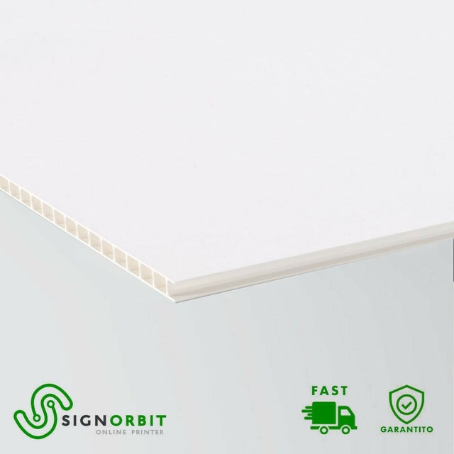 Profesjonalny biały panel falisty z polipropylenu o grubości 3 mm, 100 x 100 cm