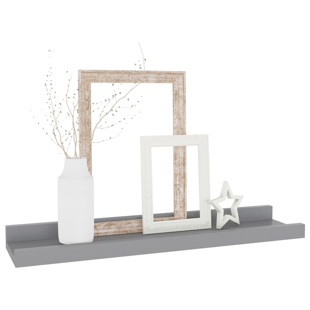 Étagères murales 4 pcs Gris 40x9x3 cm - 3