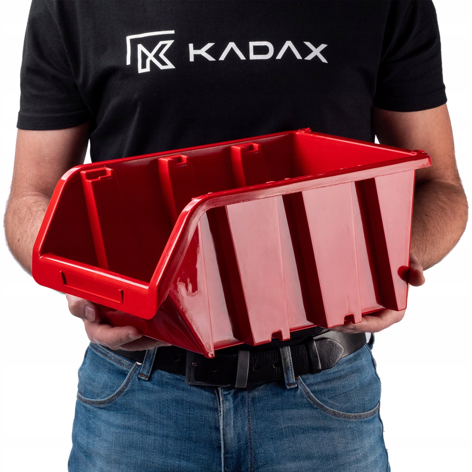Boîtes De Rangement Murales KADAX - Lot De 20 Bacs Empilables Noirs Pour Outils Et Bricolage