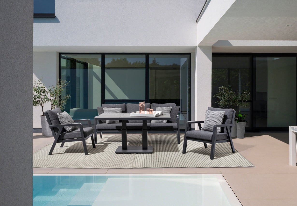 Ensemble de salon coussins anthracite 