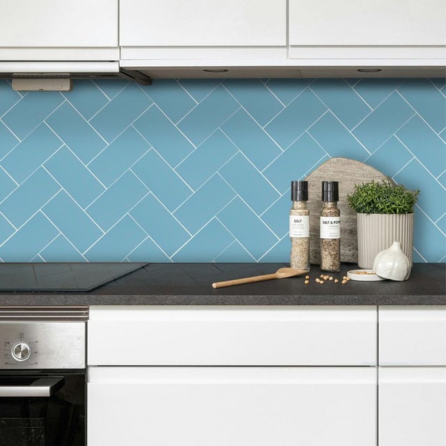 Carrelage Mur Brillant CERAGNI LISSE Bleu 1350 | 7,5x15 (carton avec 44 unités = 0,5 m2)
