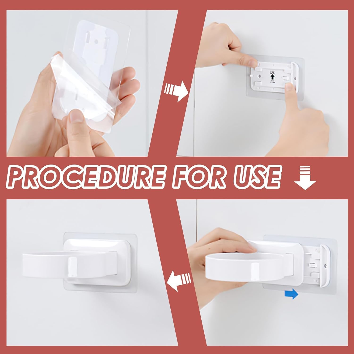 1 porta asciugacapelli da parete (9 x 10,5 x 5 cm) bianco - non necessita di foratura, facile installazione - comodo da riporre, salvaspazio - 4