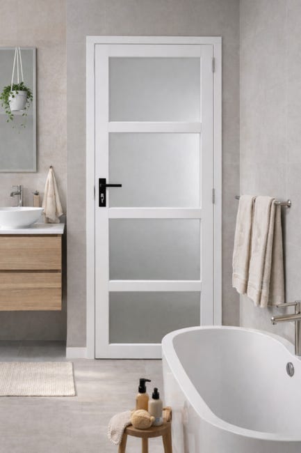 Tana Glass Door Block Blanco H204 x L63 Panel lateral izquierdo ...