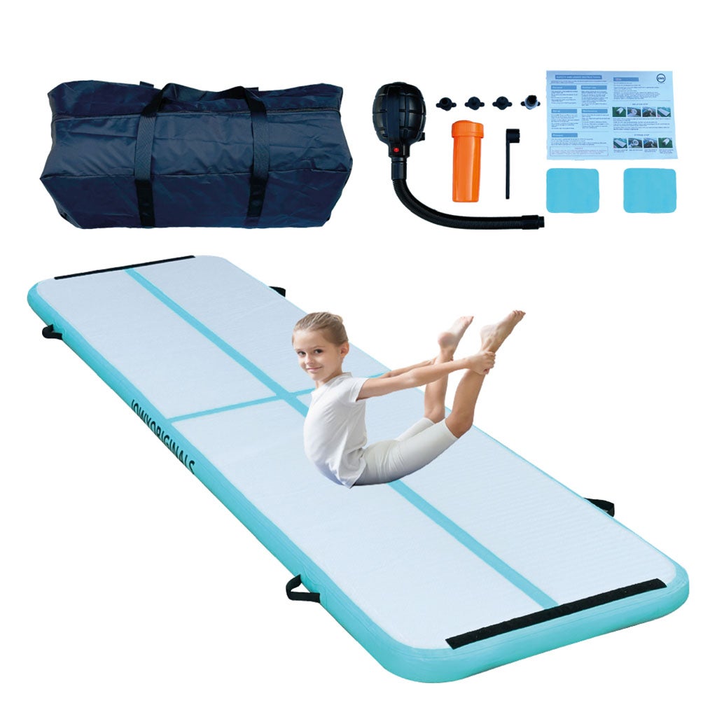 Jowy airtrack 400x100x10cm colchoneta inflable, color azul