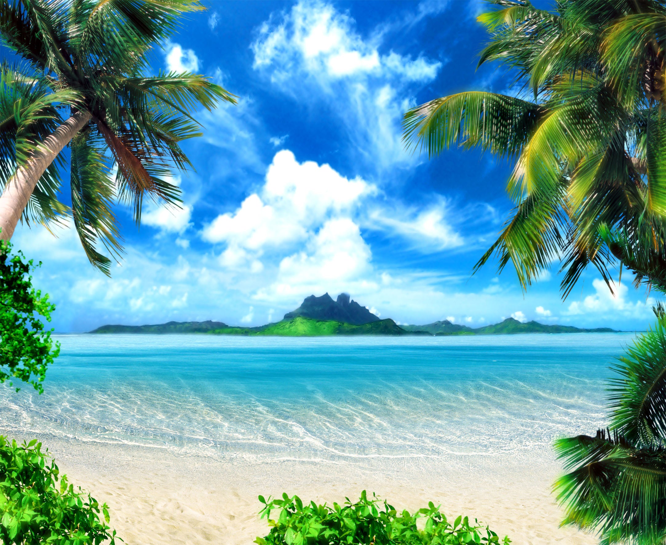 Fotomural vista al mar azul y verde - 360 x 270 cm - sanders & sanders