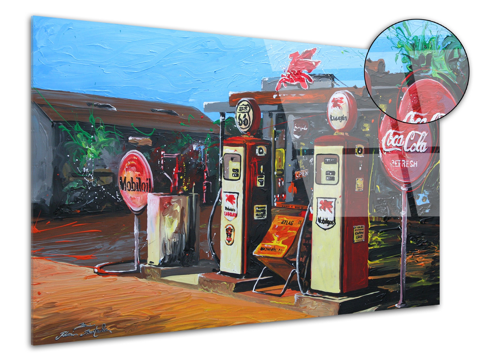 Reproduction peinture sur plexiglas imprimée Road 66 Leroy Merlin — free download