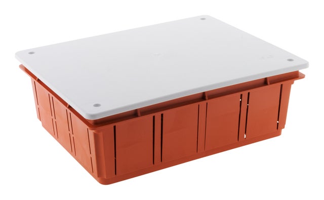 Boîte de dérivation à encastrer 196 x 152 x 70mm - Rouge - Zenitech