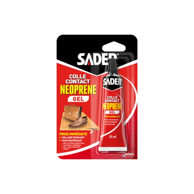 Colle gel contact néoprène SADER - Prise immédiate - 55ml