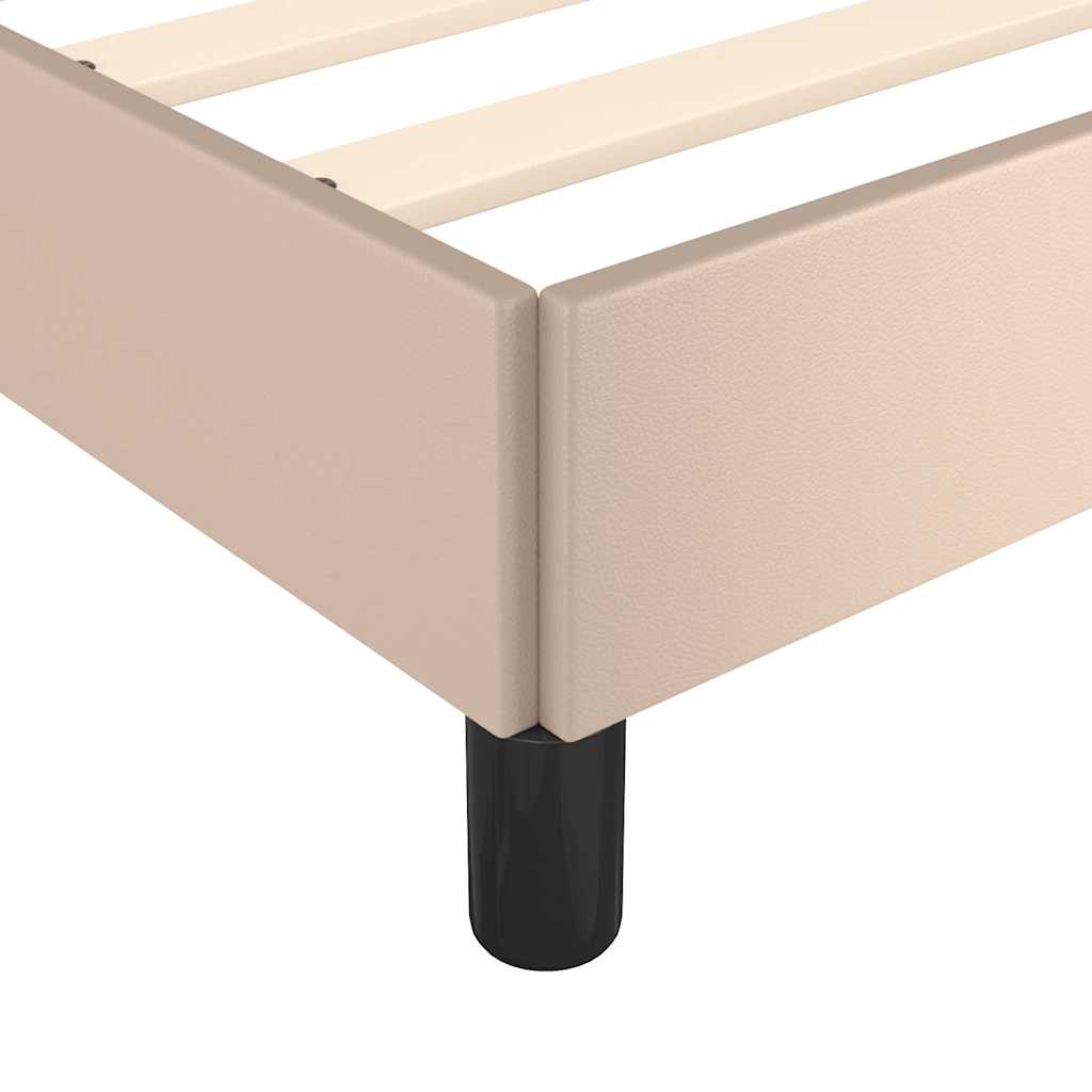 Cadre de lit avec tête de lit sans matelas cappuccino 180 x 200 cm - 7