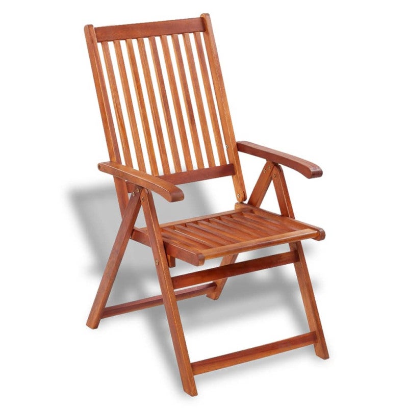 Chaises pliables de jardin lot de 2 Bois solide d acacia Marron - 3