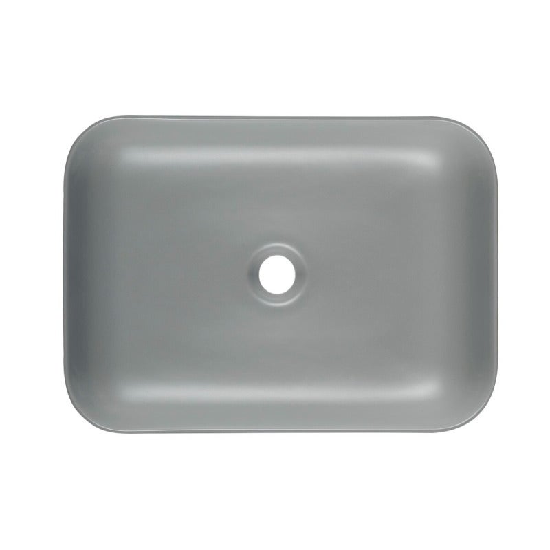 Infinitio Vasque à poser 50x39 cm, sans trop-plein, Gris mat (SATINF5039LGRM) - 8