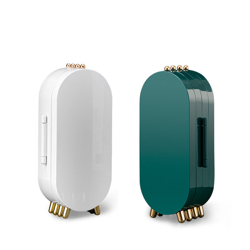 Armoire à bijoux pliable à écran design - Vert, Organiseur de bijoux pour femmes - 2