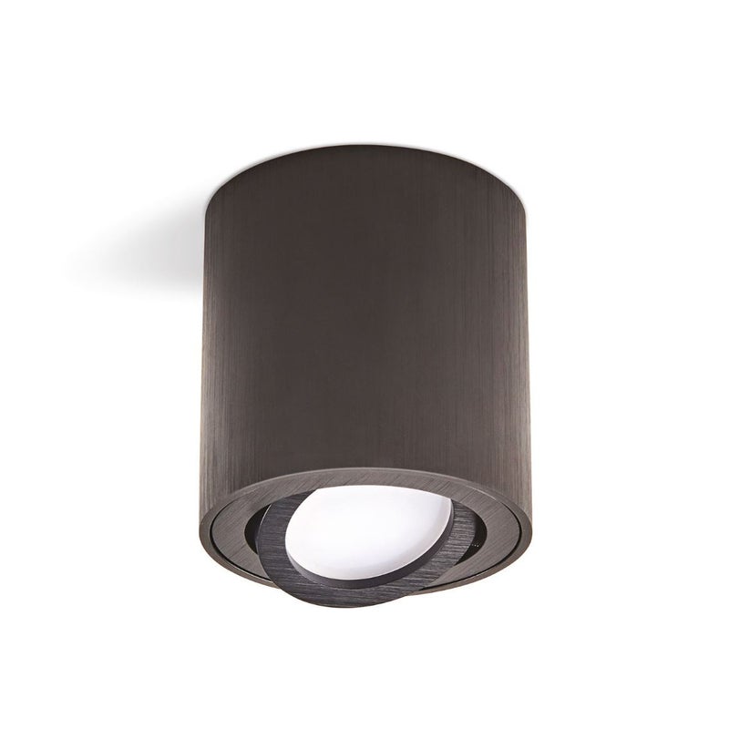 Reflektor sufitowy spot natynkowy Oh36 okrągły czarny 1xGU10x35W wym: 8,4 x 8 x 8 cm aluminium Kobi