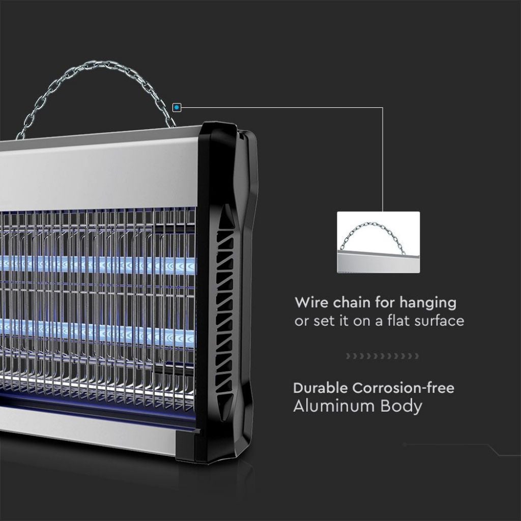 Moustiquaire électrique avec tubes UV T8 2*10W 80sqm - 4