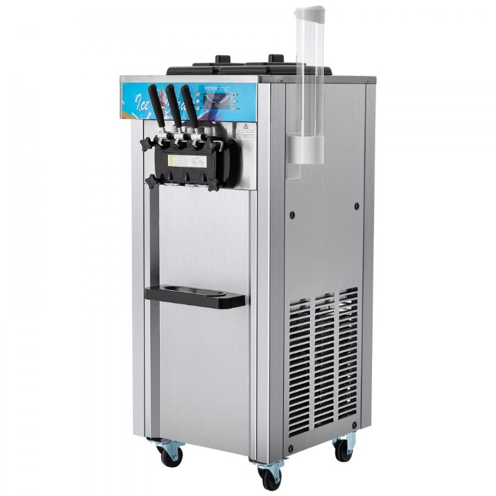 Macchina per gelato soft commerciale professionale 3 gusti, inox, pannello LED TEKMAQUINAS - 3