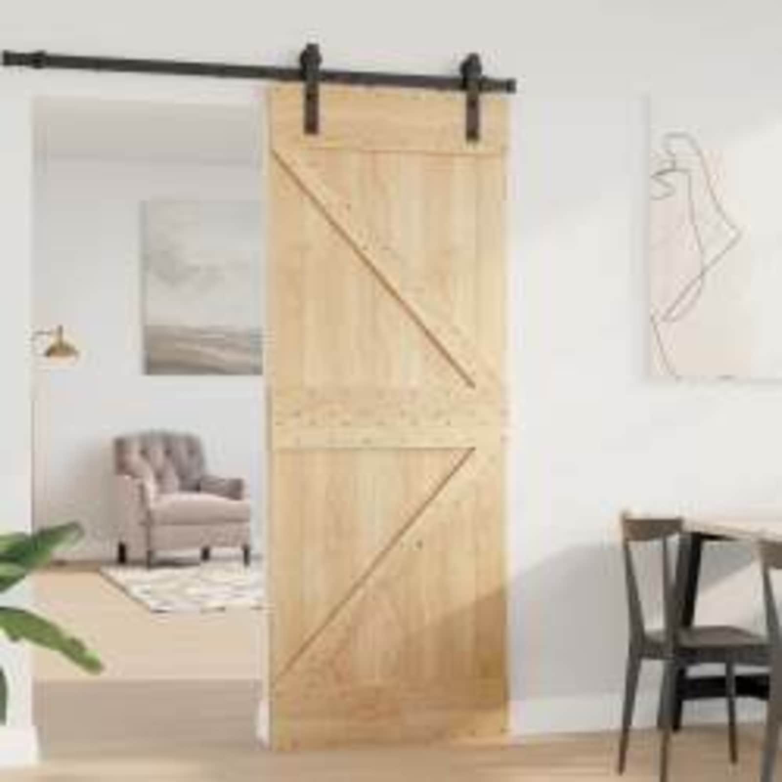 Porta NARVIK Naturale 80 x 210 cm Legno di pino solido vidaXL - 4