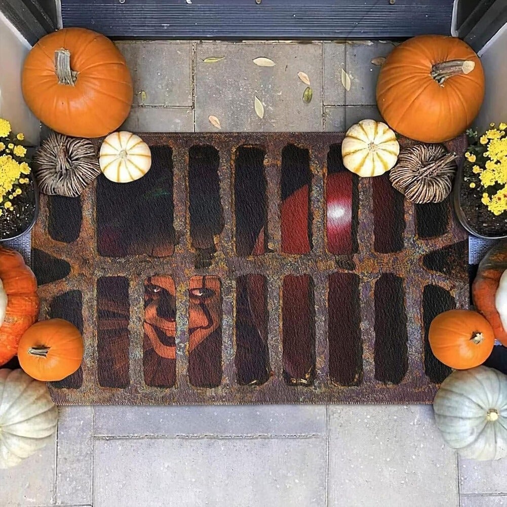 Halloween mata 3D dekoracyjna, dywan klauna, mata pod nogi Halloween dekoracja do wnętrz i na zewnątrz