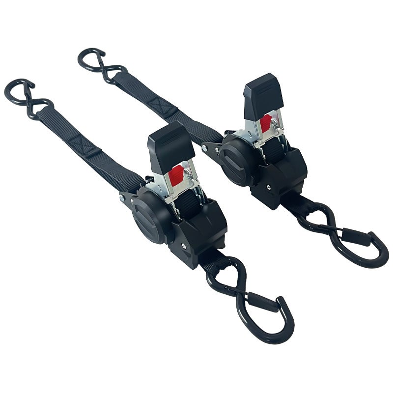 Sangle A Cliquet Automatique 3m 25mm Crochets Enrouleur De Sangle 