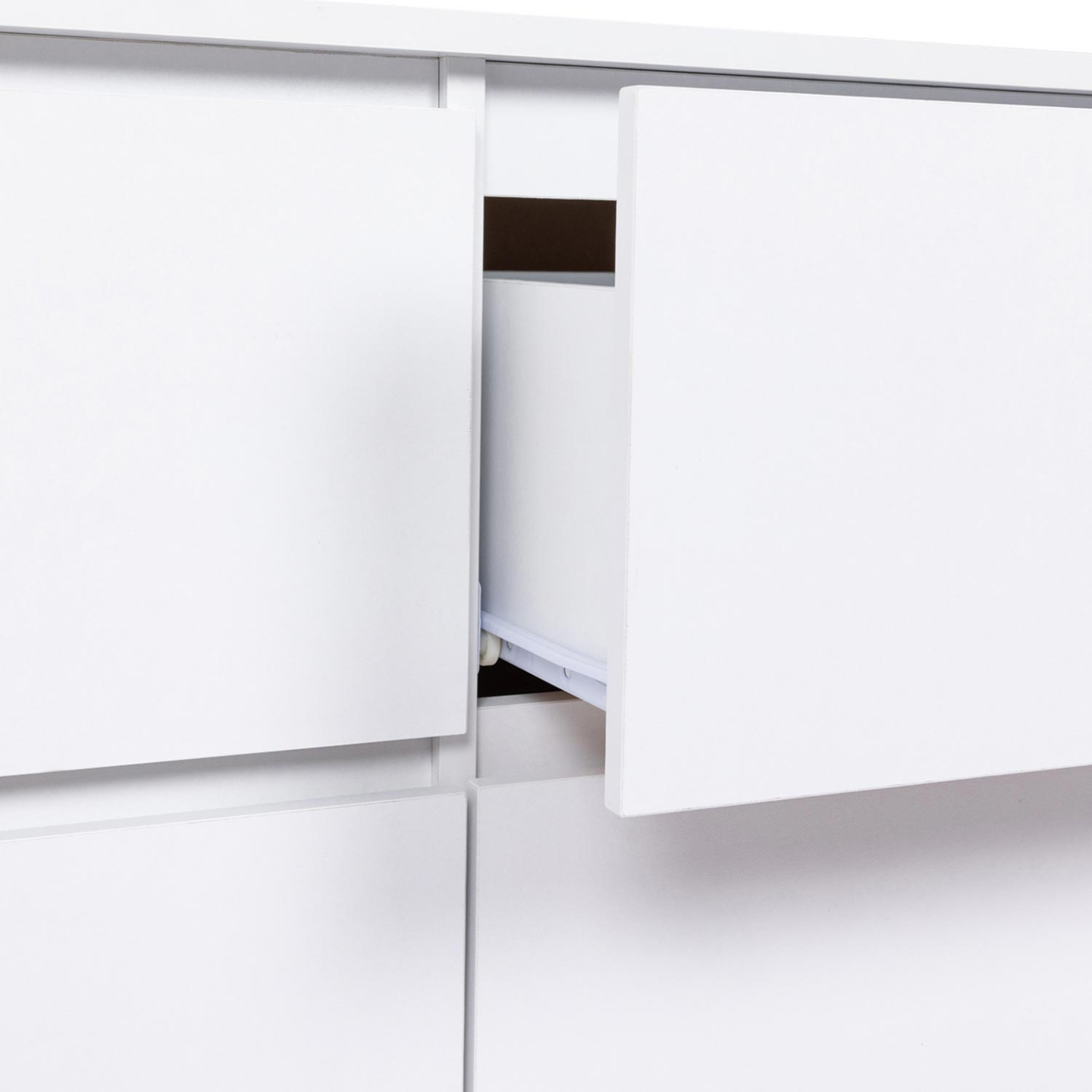 Commode 6 tiroirs TOMI XXL 140 cm bois blanc - 5