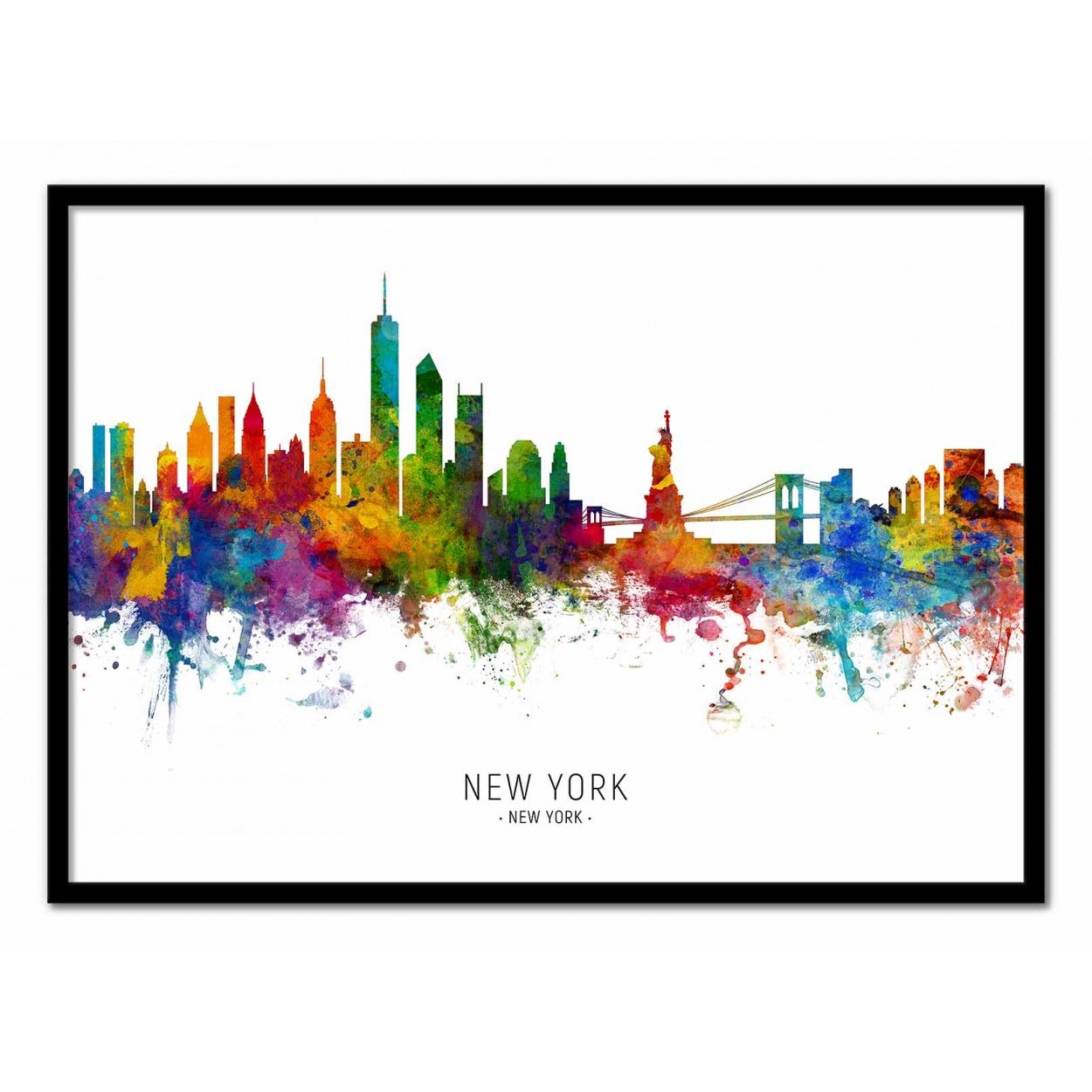 Art-Poster - New-York Skyline (Colored Version) - Michael Tompsett - 50 x 70 cm - 2